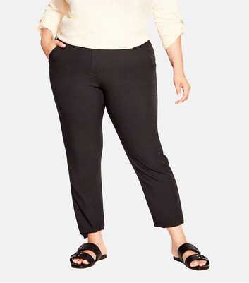Evans Curves Black Tailored Trousers