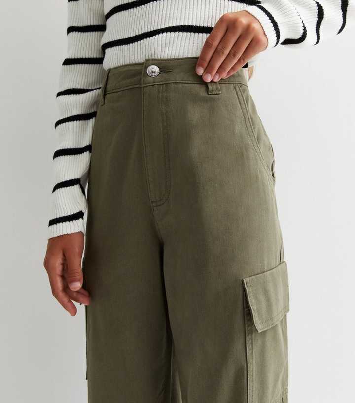 Pantalon Cargo Old Navy Vert Clair 100% Coton - Taille 4 TALL Pour Fille - Occasion Très Bon état