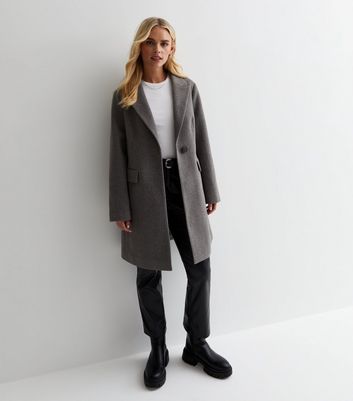 New look grey discount coat