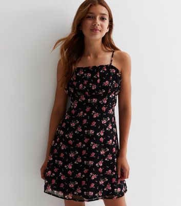 Forever 21 rose print mini dress sale