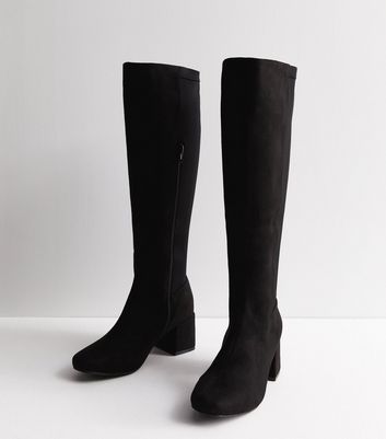 Mid heel knee shop high boots uk