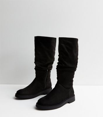 Black over the knee best sale slouch boots