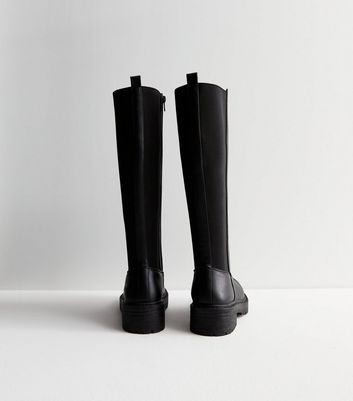 Wide fit knee cheap high boots new look