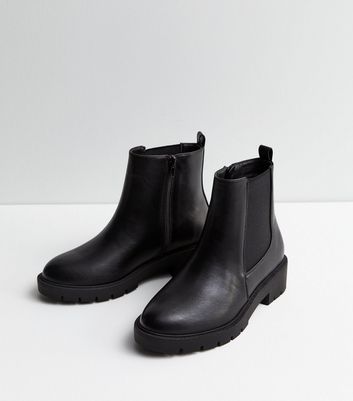 New look black boots wide fit best sale