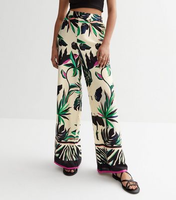 Tropical wide shop leg trousers