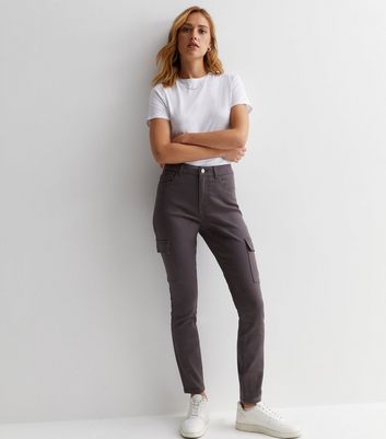 Grey skinny sale cargo pants