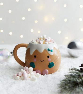 Brown Christmas Pudding Mug New Look