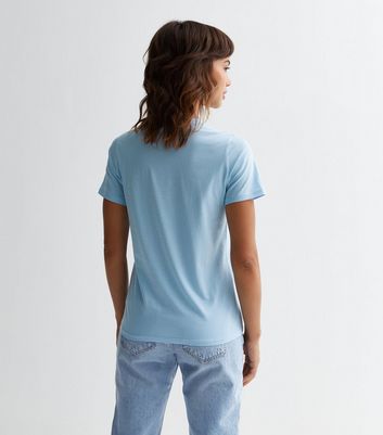 Pale Blue Chicago Crew Neck Logo T-Shirt