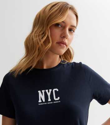 New Look Women's Pale Blue Cotton Chicago Logo T-Shirt - UK 6