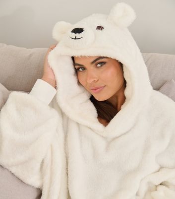 Polar bear 2024 blanket with hood