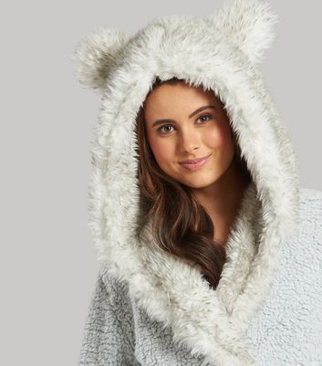 Boux Avenue Heart Fur Trim Robe | Simply Be