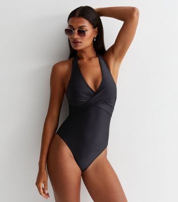 Wrap 2024 neck swimsuit