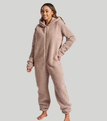 Fluffy teddy discount bear onesie womens