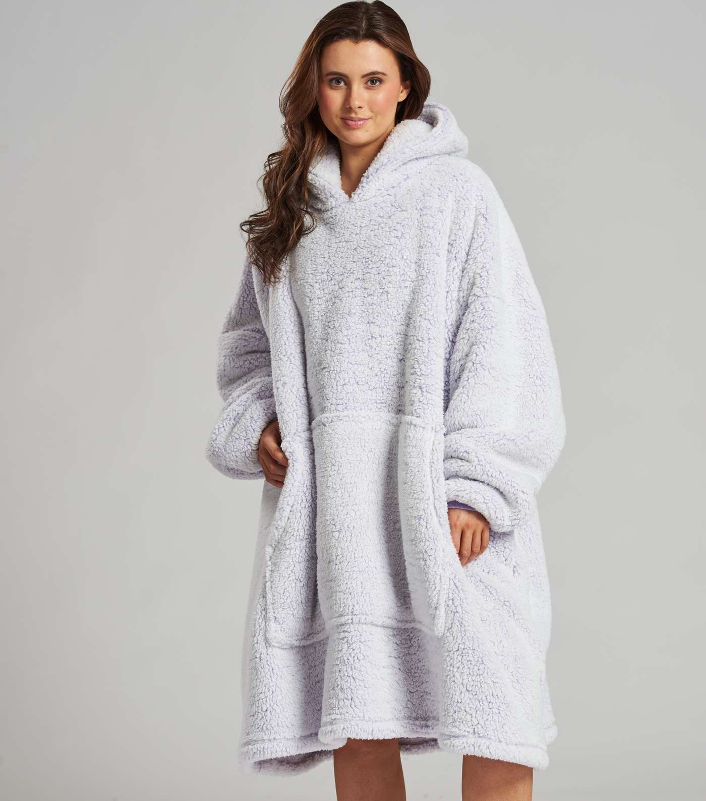Loungeable Lilac Faux Fur Oversized Blanket Hoodie