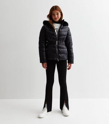 New look parka coat in clearance black