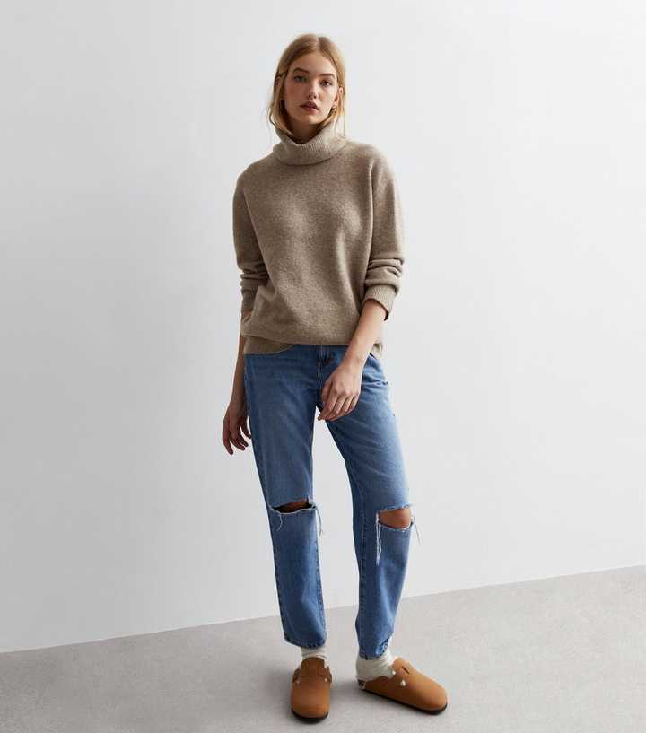 Mink Roll Neck Longline Jumper