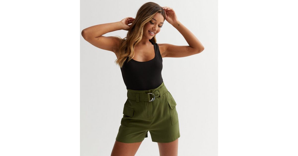 Cameo Rose Black Square Neck Sleeveless Bodysuit | New Look