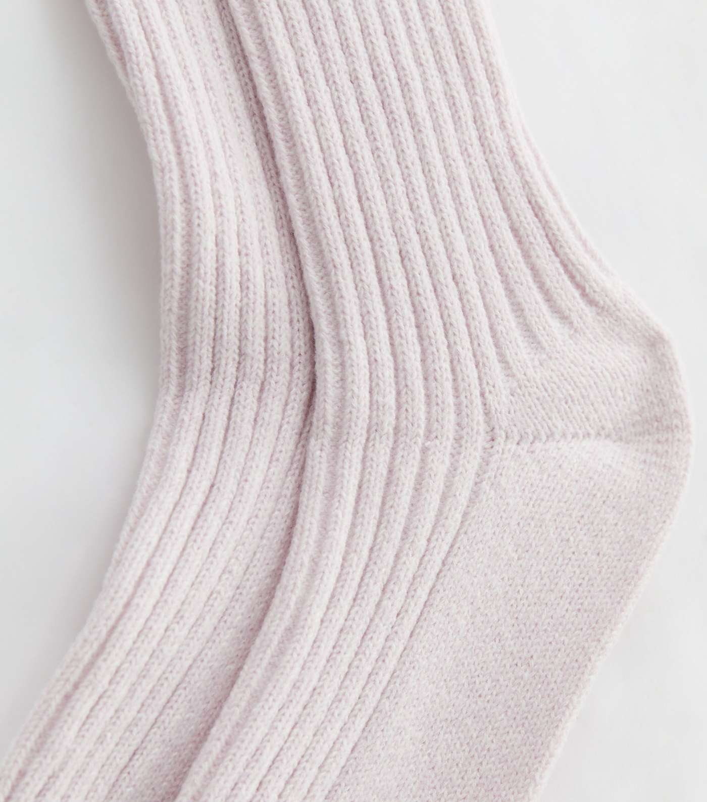 Pink Ribbed Lounge Socks Image 3