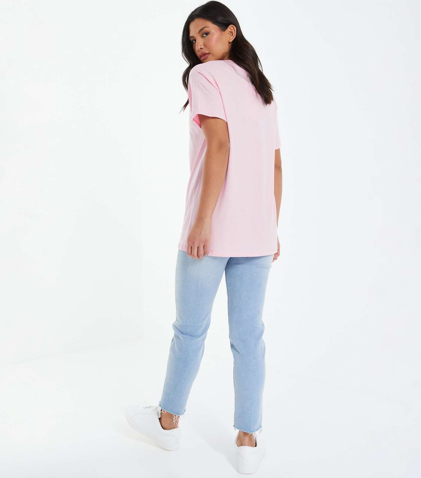 QUIZ Pink Wild Oversized T-Shirt Image 3