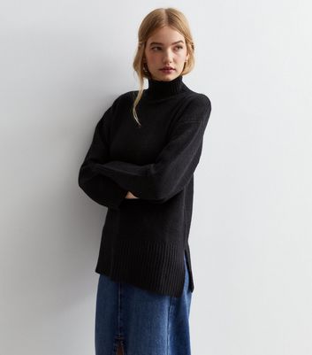 Black 2025 longline jumper