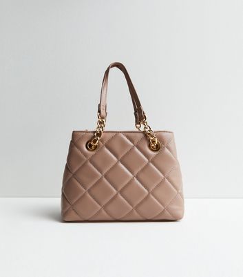 Little Mistress Camel Quilted Mini Bag New Look