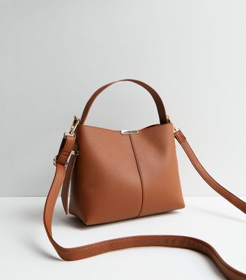Tan bucket bag leather sales