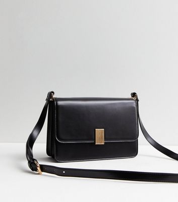 Black Leather Look Cross Body Bag New Look