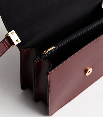 Burgundy Leather-Look Cross Body Bag | New Look