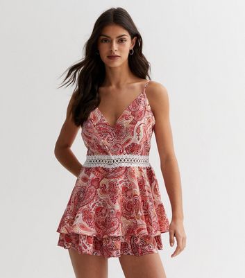 Crochet trim clearance mini dress