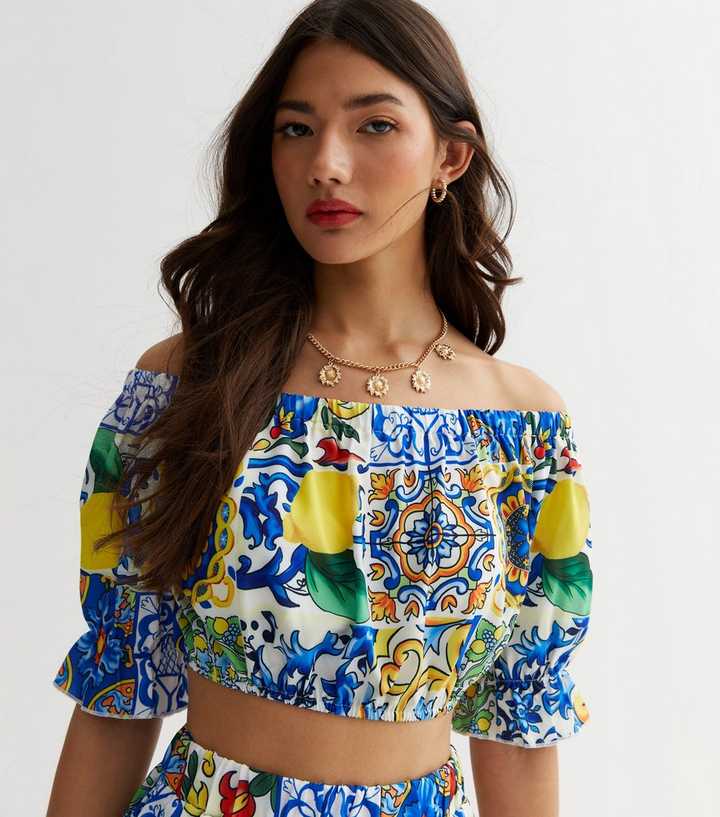 Cameo Rose Multicoloured Patchwork Bandeau Top