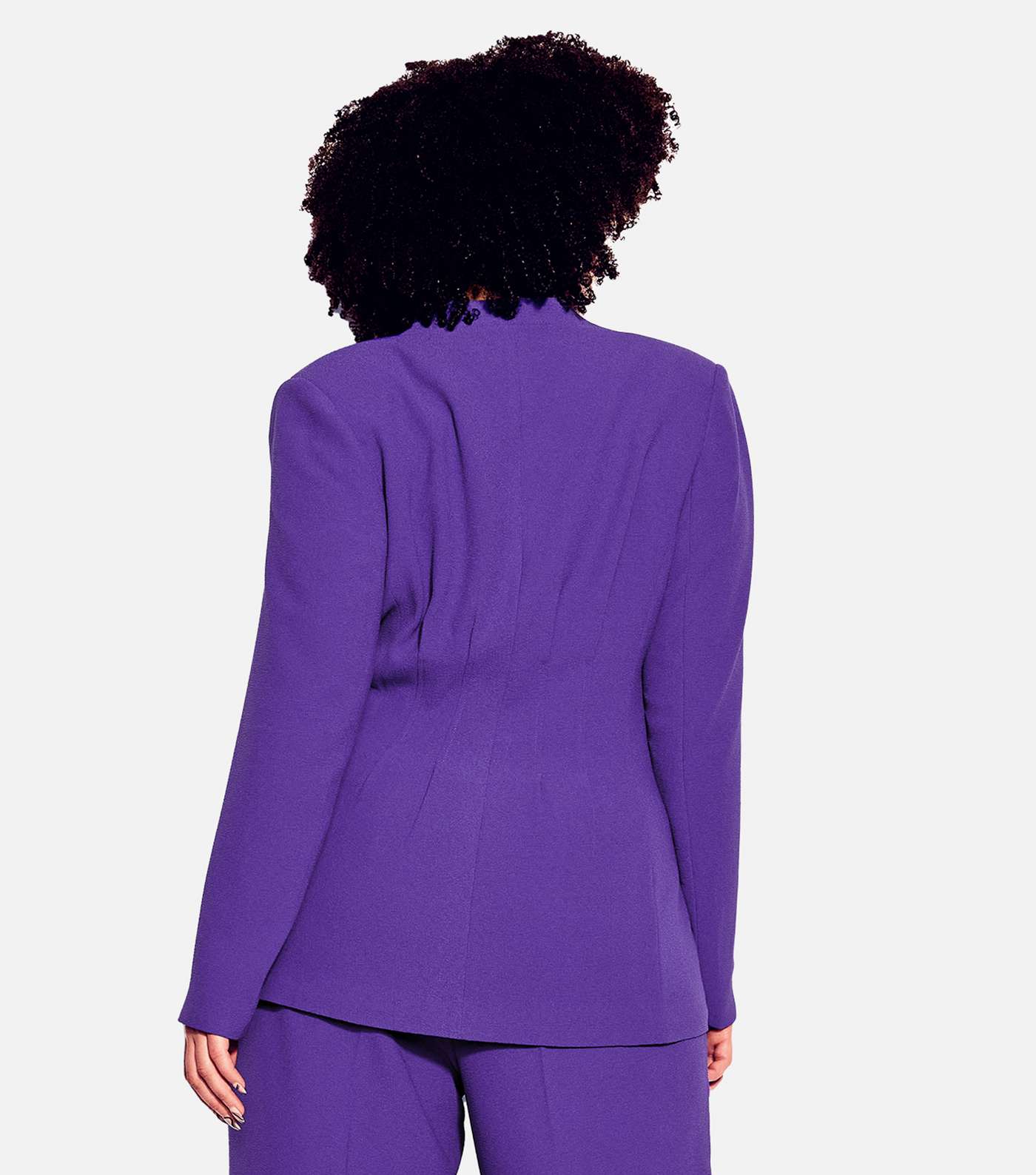 City Chic Curves Purple Belted Wrap Jacket Image 3