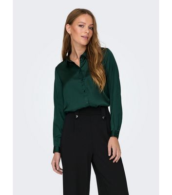 JDY Dark Green Long Sleeve Shirt New Look