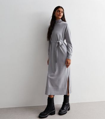 Grey Midi Dresses for Women | New Look