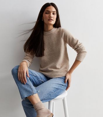 Mink Stitch Knit Crew Neck Jumper