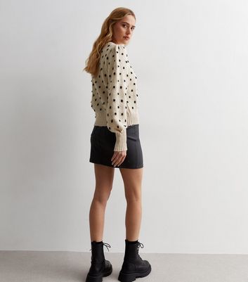 White balloon sleeve on sale jumper