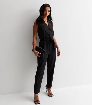 Womens petite sales black jumpsuit