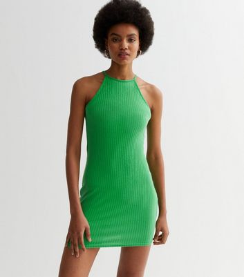 Mini ribbed outlet dress