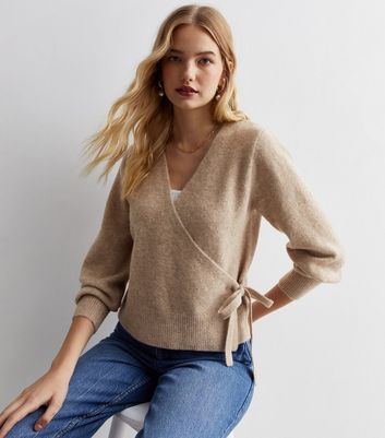 Long discount wrap jumper