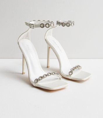 Off white clear sandals sale