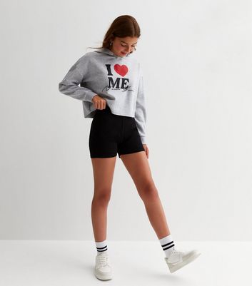 Girl in cycling sales shorts