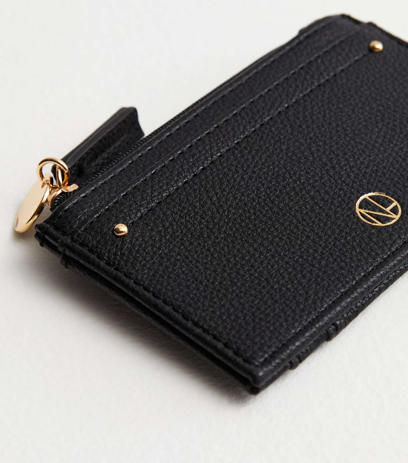 Black Leather-Look Card Holder Image 2