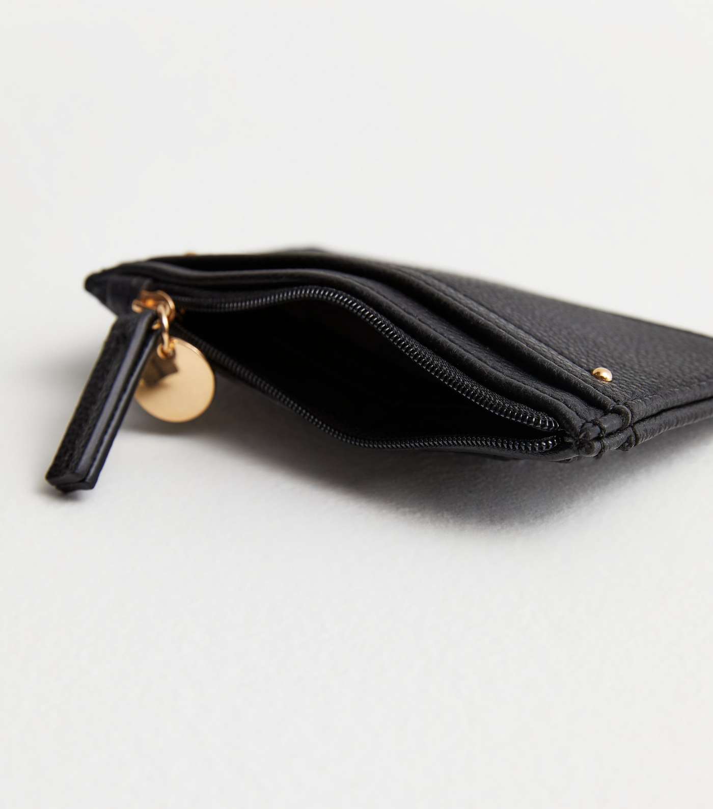 Black Leather-Look Card Holder Image 4