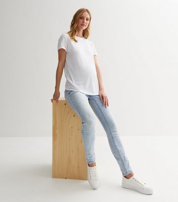 Mamalicious Maternity Pale Blue Slim Jeans New Look