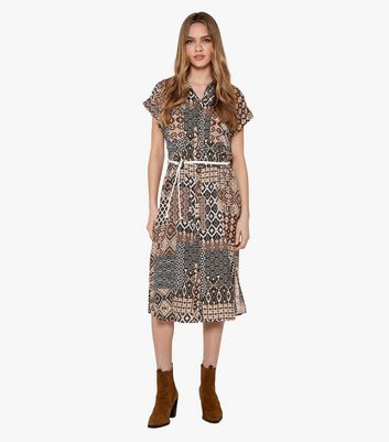 Rust snake hot sale print dress