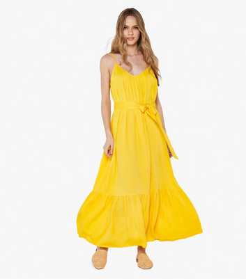 Apricot Yellow Tiered Midaxi Dress