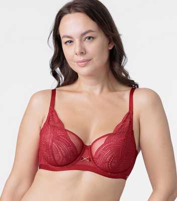 Dorina Curves Red Lace Underwired Bra
