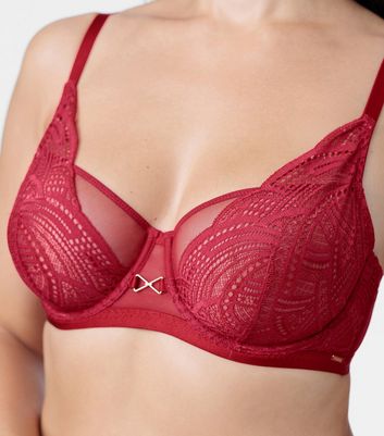 Dorina Curves Red Lace Underwired Bra New Look