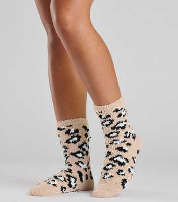 Loungeable 3 Pack Multicoloured Animal Print Cosy Socks