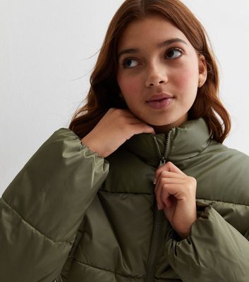 Ladies green sale down jacket