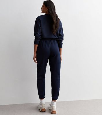 Womens navy cuffed joggers new arrivals